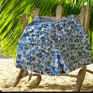 Daniel Cremiux swim trunk  or surfing L floral blue navy & lite blue str…